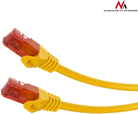 Maclean Energy U/UTP Cat.6 (Gigabit) Καλώδιο Δικτύου Ethernet 1m Κίτρινο