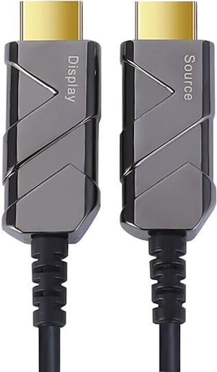 PremiumCord HDMI 2.1 Ultra High Speed 48Gbps 4K 120Hz HDR VRR Cable HDMI male - HDMI male 20m Μαύρο