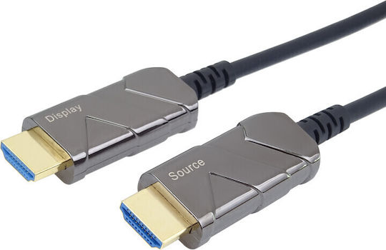 PremiumCord HDMI 2.1 Ultra High Speed 48Gbps 4K 120Hz HDR VRR Cable HDMI male - HDMI male 20m Μαύρο