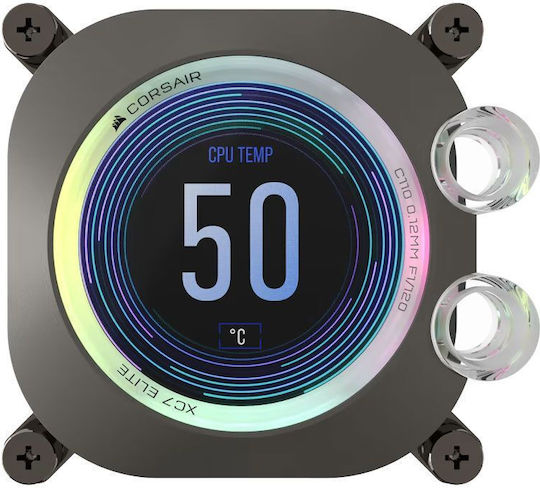 Corsair Icue Xc7 Rgb Elite Lcd CPU Water Block Μαύρο