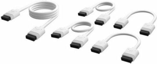 Corsair Icue Link Cable Kit With Straight Connectors, White Alb