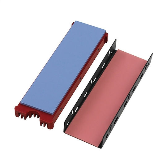Axagon Passive Cooler Για M.2 Ssd, 80mm Ssd, Alu Body, Silicone Thermal Pads Clr-m2 Radiator Κόκκινο
