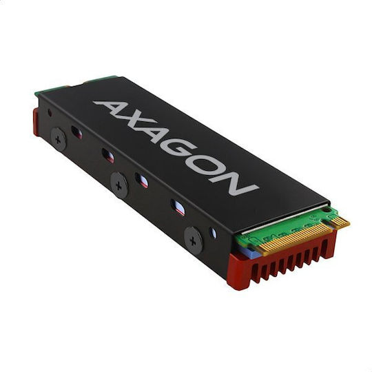Axagon Passive Cooler Για M.2 Ssd, 80mm Ssd, Alu Body, Silicone Thermal Pads Clr-m2 Radiator Κόκκινο