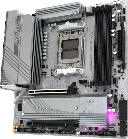 Gigabyte B650M Aorus Elite AX Ice Wi-Fi Motherboard Micro ATX με AMD AM5 Socket
