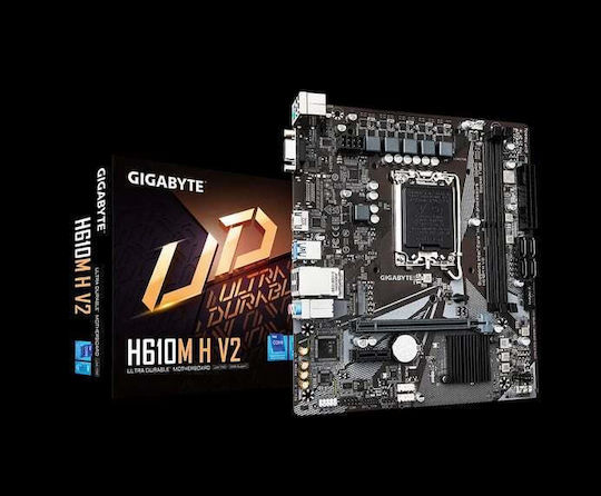 Gigabyte H610M H DDR5 rev. 1.0 Motherboard Micro ATX with Intel 1700 Socket