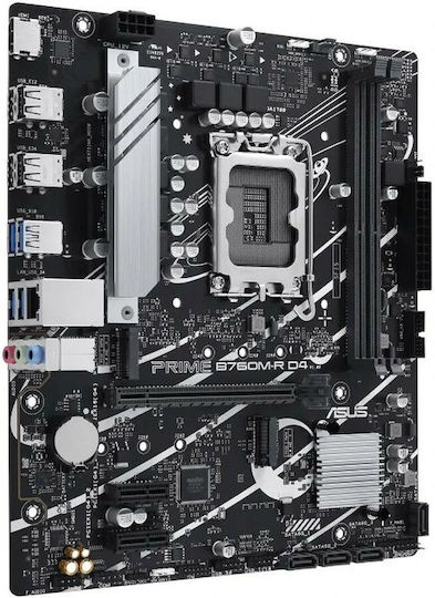 Asus Prime B760M-R D4 Placă de bază Micro ATX cu Intel 1700 Socket