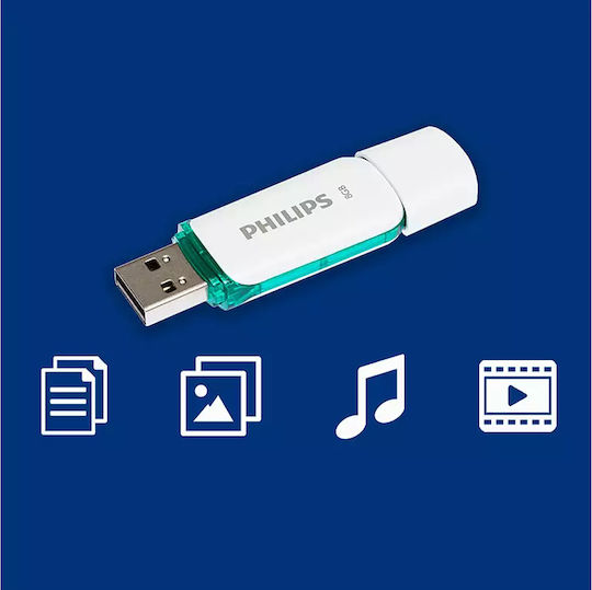 Philips Snow Edition 8ГБ USB 2.0 Стик Зелен