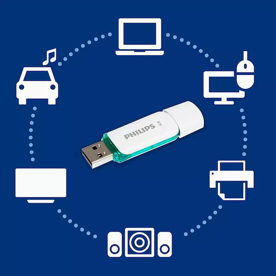 Philips Snow Edition 8ГБ USB 2.0 Стик Зелен