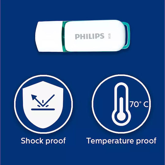 Philips Snow Edition 8ГБ USB 2.0 Стик Зелен