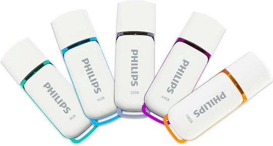 Philips Snow 32ГБ USB 2.0 Стик Бял