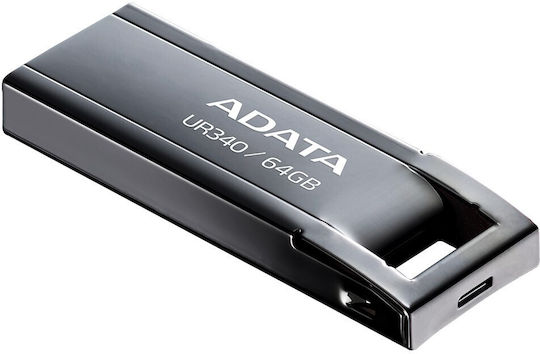 Adata Ur340 64GB USB 2.0 Stick Μαύρο