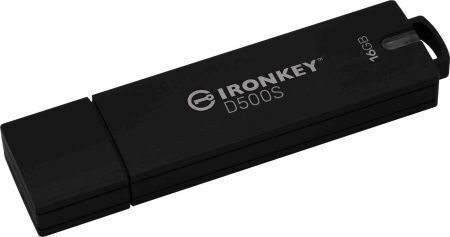 Kingston Ironkey D500s 16GB USB 3.2 Stick Μαύρο