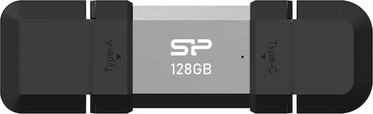 Silicon Power 128GB USB 3.2 Stick with connection USB-A & USB-C Gray