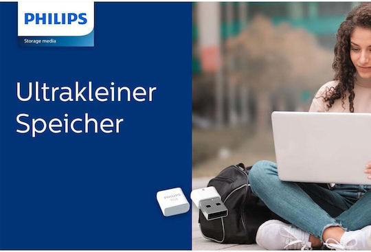 Philips Pico 32GB USB 2.0 Stick Γκρι