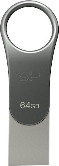 Silicon Power C80 64GB USB 3.2 Stick Black