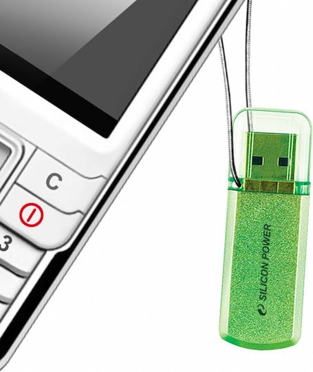 Silicon Power Helios 101 8GB USB 2.0 Stick Πράσινο
