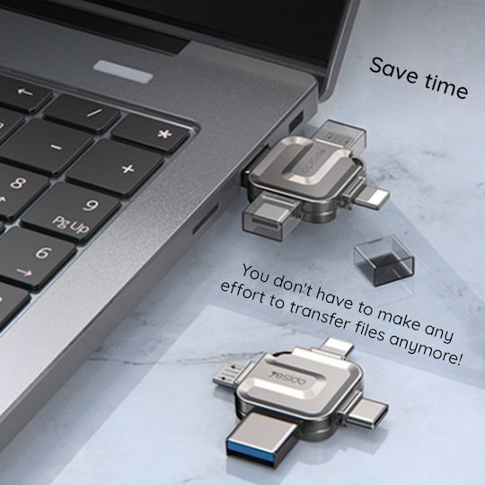 Yesido USB 2.0 Stick with Connection Lightning 128GB Gray