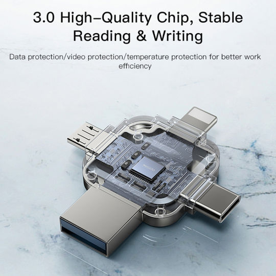 Yesido USB 2.0 Stick with Connection Lightning 128GB Gray