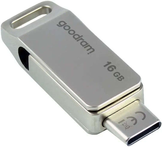 GoodRAM 16GB USB 3.2 Stick Γκρι