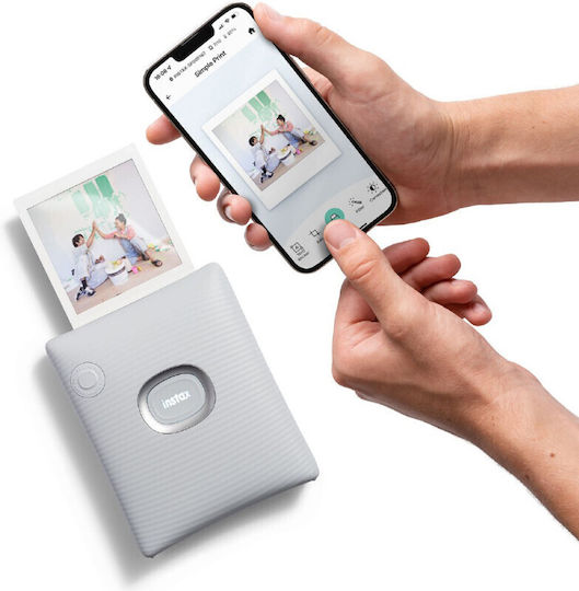 Fujifilm Instax Square Link Zink Imprimantă pentru Fotografii cu Bluetooth Ash White
