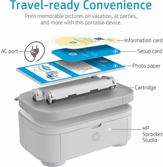 HP Sprocket Studio Plus Thermische Fotodrucker mit Bluetooth