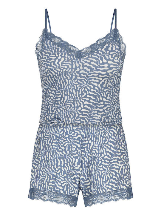 Hunkemöller De vară Pijama de bărbați Blue