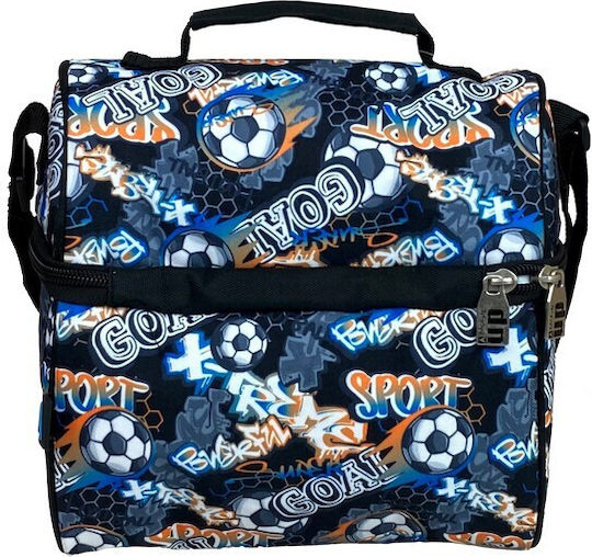 Back Me Up School Insulated Hand Lunch Bag 0.23lt Multicolour Football 20 x 15 x 24cm