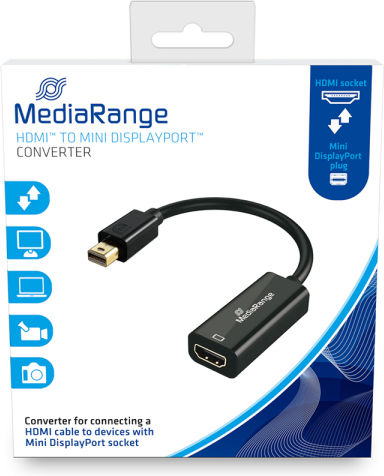 MediaRange Μετατροπέας mini DisplayPort male σε HDMI female 1τμχ MRCS176