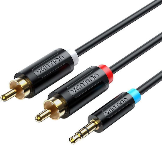 Vention BDAW0 Μετατροπέας 3.5mm male σε 3.5mm 2x female Ασημί