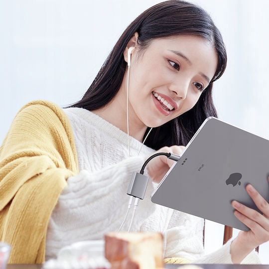 Mcdodo 2in1 Audio Μετατροπέας Lightning / DC / 3.5mm male σε Lightning / DC / 3.5mm female Ασημί 1τμχ
