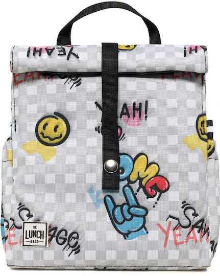 The Lunch Bags Σχολικό Ισοθερμικό Τσαντάκι Φαγητού Χειρός 5lt Graphitti OMG