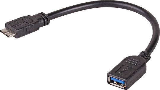 Akyga Конвертор USB-A женски към micro USB мъжки Черен 1бр AK-AD-30