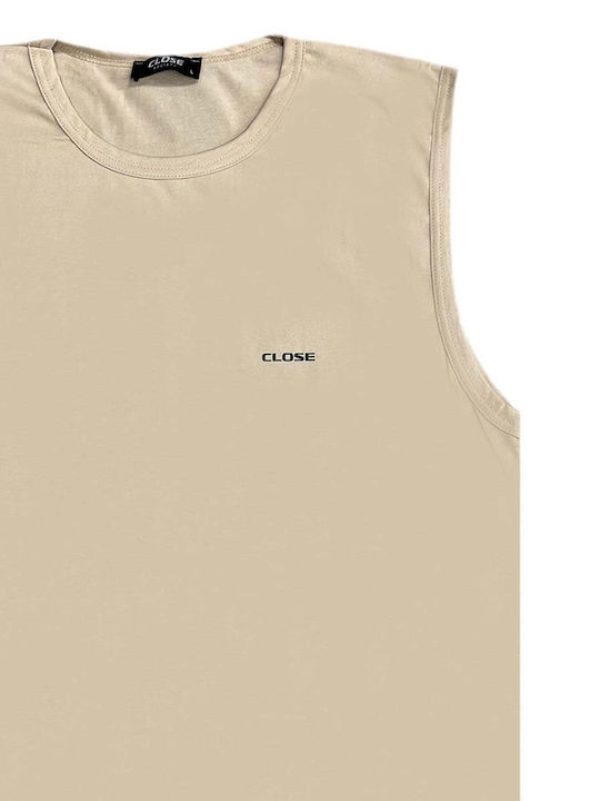 Close Society Herren Ärmelloses Shirt Beige