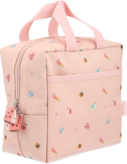 Tutete School Insulated Hand Lunch Bag Pink 18.5 x 9 x 24cm