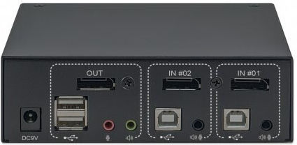Manhattan Switch Manhattan 2-Port DisplayPort 4K@60Hz