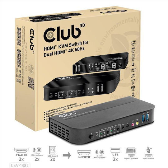 Club3D KVM & Data Switch