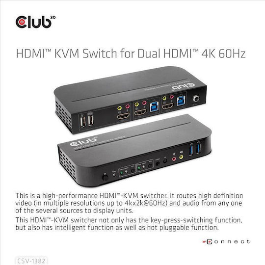 Club3D KVM & Data Switch