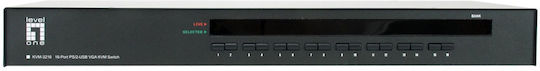 Level One 1 Monitor to 2 Computer KVM & Data Switch