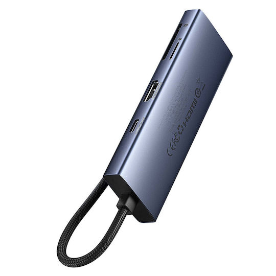 Baseus 7in1 UltraJoy USB-C Docking Station with HDMI 4K PD Ethernet Gray