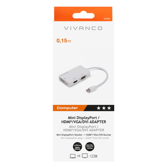 Vivanco Mini DisplayPort Docking Station με HDMI Λευκό (45283)