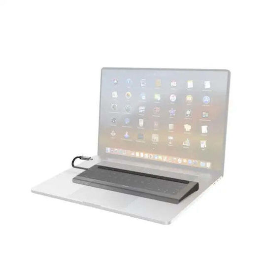 HAMA Connect2Office Pro USB-C Stație de andocare cu HDMI/DisplayPort 4K PD Ethernet și conexiune 2 monitoare Gri