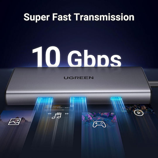 Ugreen Cm498 USB-C / USB-A Docking Station with 4K PD Black