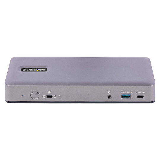 StarTech USB-C Docking Station με HDMI/DisplayPort 4K PD Ethernet και σύνδεση 3 Οθονών Ασημί (DK31C3MNCRUE)