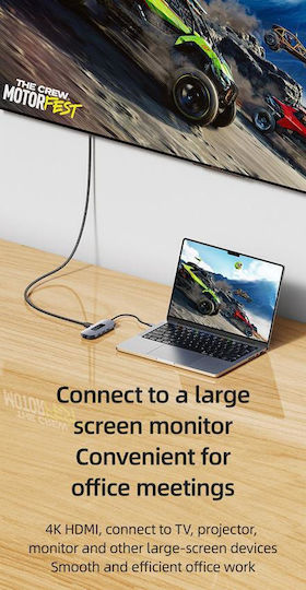 Usams US-SJ643 USB-C Docking Station με 4K PD Ethernet