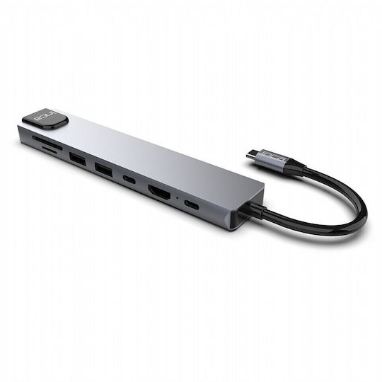 Inca ITPC-7T USB-C Docking Station με HDMI 4K PD Ethernet Ασημί