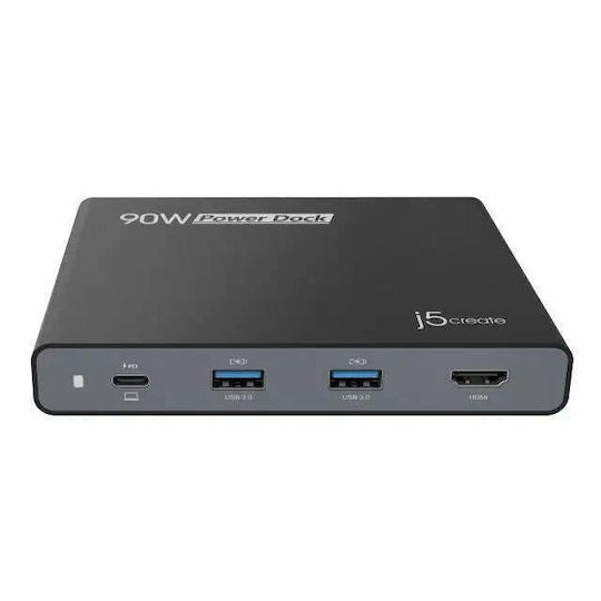 J5 Create USB-C Docking Station mit HDMI 4K PD Schwarz (JCDP392-EN)