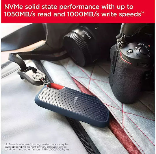 Sandisk Extreme SSD V2 USB 3.2 / USB-C 1TB 2.5" Μαύρο