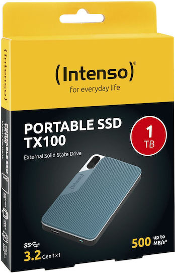Intenso TX100 USB 3.2 Външен SSD 1000ГБ 2.5" Син