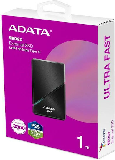 Adata SE920 USB-C External 2.5" SSD 1TB Black