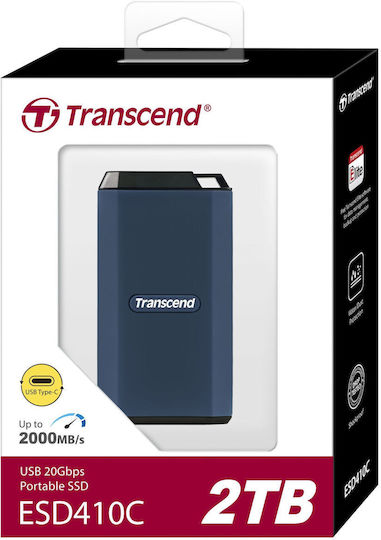 Transcend ESD410C USB 3.2 / USB-C Външен SSD 2000ГБ 2.5" Син